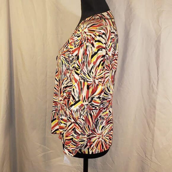 Ruby Rd Women's Multicolor Button-Down Cardigan - L - Picture 2 of 4